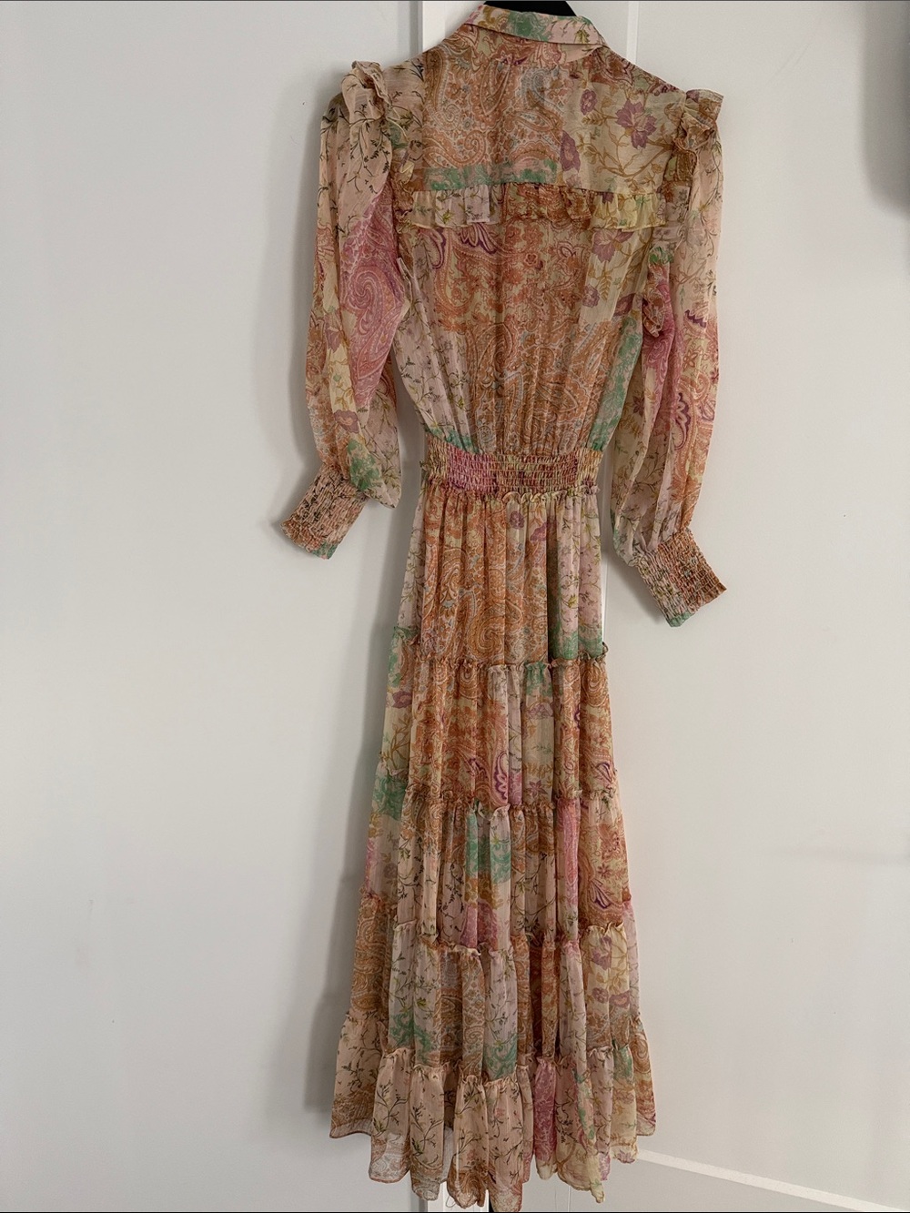 MISA LOS ANGELES  Floral Tiered Maxi Dress in Pastel Pink - Picture 2 of 2
